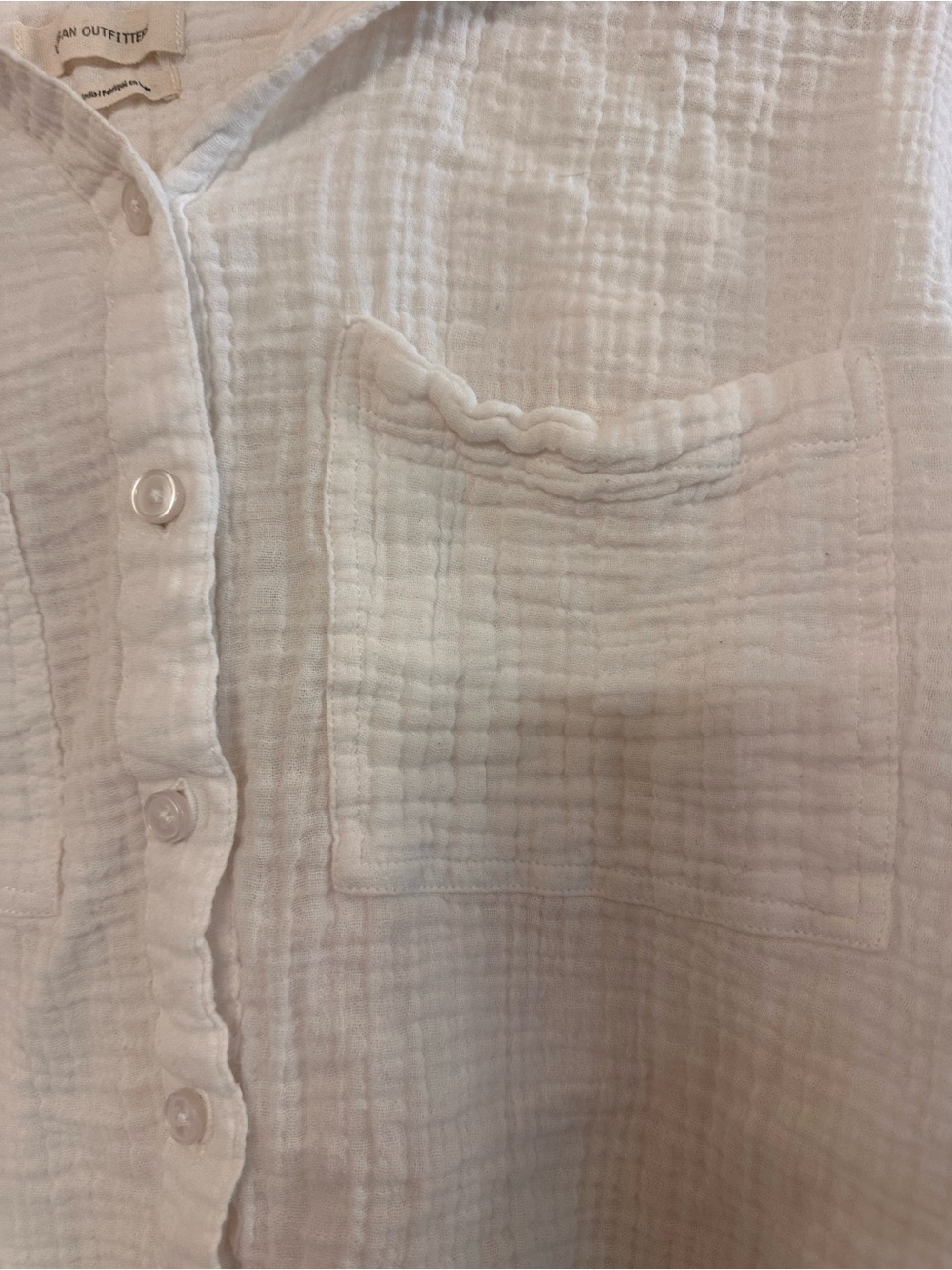 Urban Outfitters White Textured Gauze Top - Picture 2 of 9